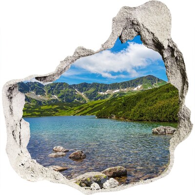 Díra 3D ve zdi nálepka Údolí Tatry