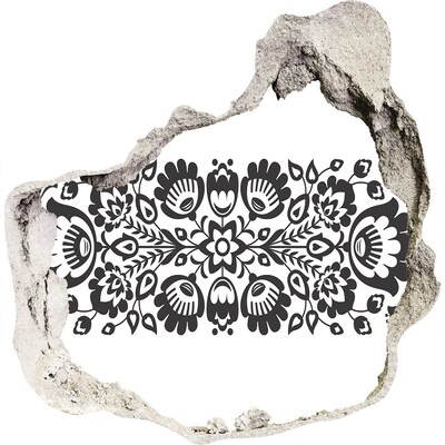 Díra 3D fototapeta nálepka Květinový motiv na zdi