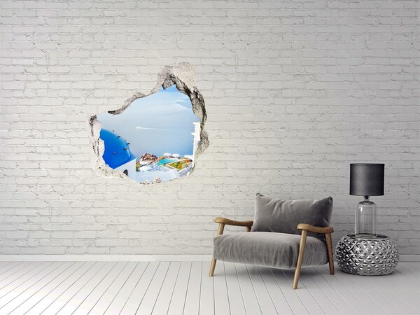 Fototapeta díra na zeď 3D Santorini Řecko