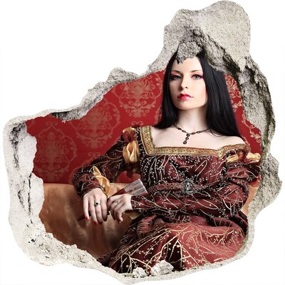 Fototapeta díra na zeď Princezna v troskách