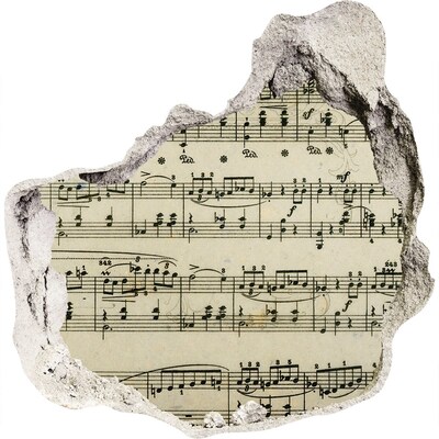 Fotoobraz díra na stěnu Hudební díra ve zdi