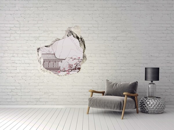 Díra 3D fototapeta nálepka Čínská příroda