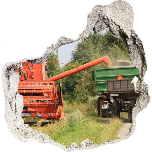 Foto fotografie díra na zeď Zemědělské stroje v akci