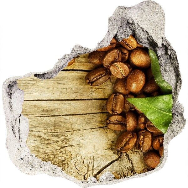 Nálepka 3D díra Káva v betonové díře