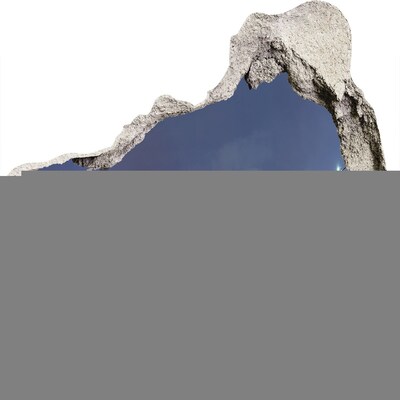 Fototapeta díra na zeď 3D Díra ve zdi s oblohou