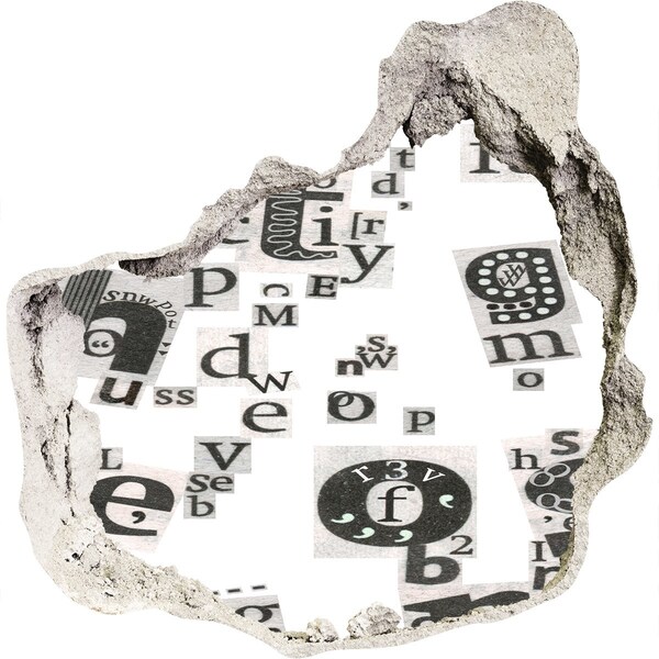 Fototapeta díra na zeď Literární díra ve zdi