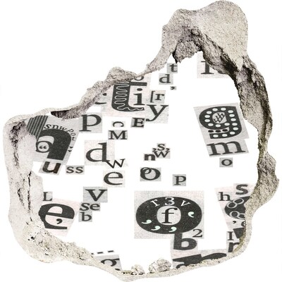 Fototapeta díra na zeď Literární díra ve zdi