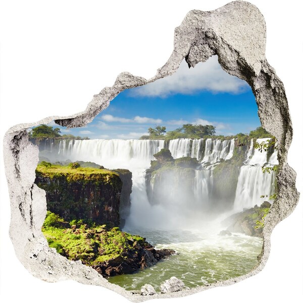 Díra 3D ve zdi nálepka Iguazu Falls