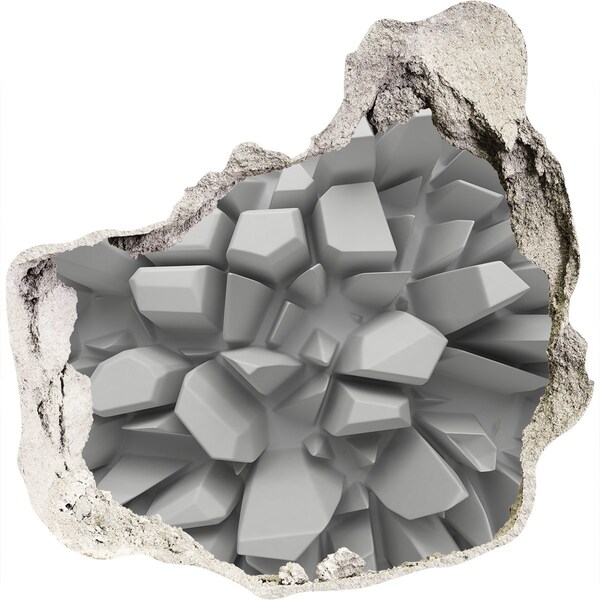 Díra 3D fototapeta nálepka Rozbitá křišťálová zeď