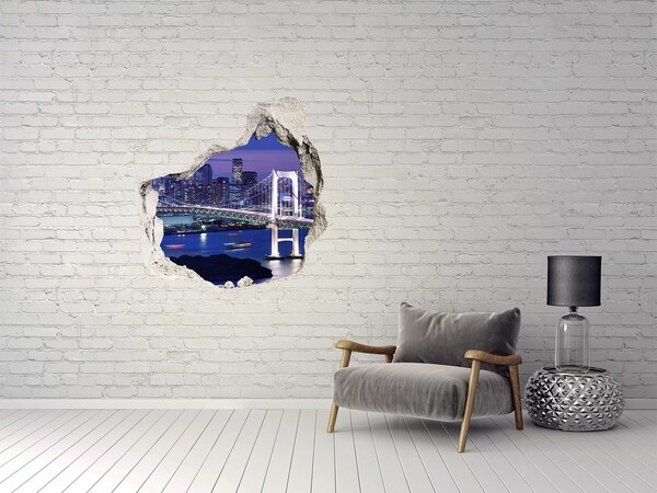 Fototapeta díra na zeď 3D Most v nočním světle