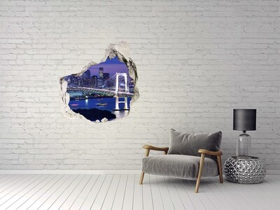 Fototapeta díra na zeď 3D Most v nočním světle