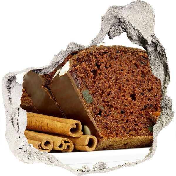 Nálepka 3D díra Čokoládový dort s kořením