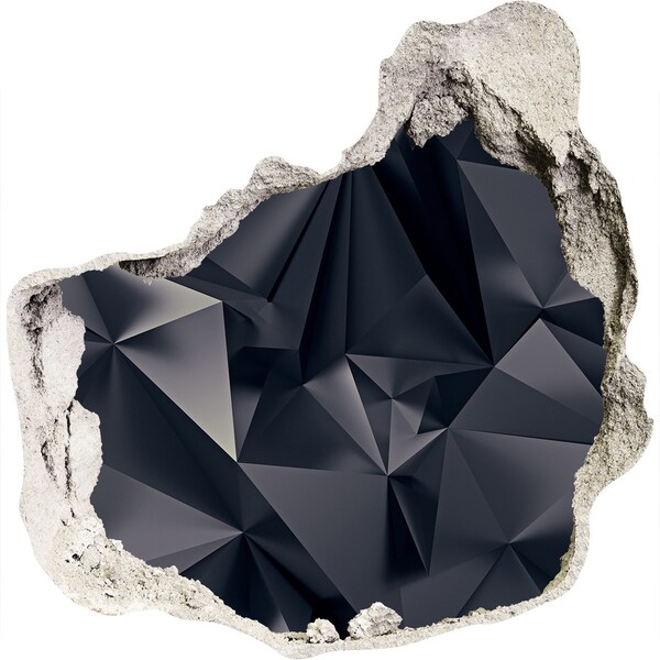 Fotoobraz díra na stěnu Černá, geometrická hloubka