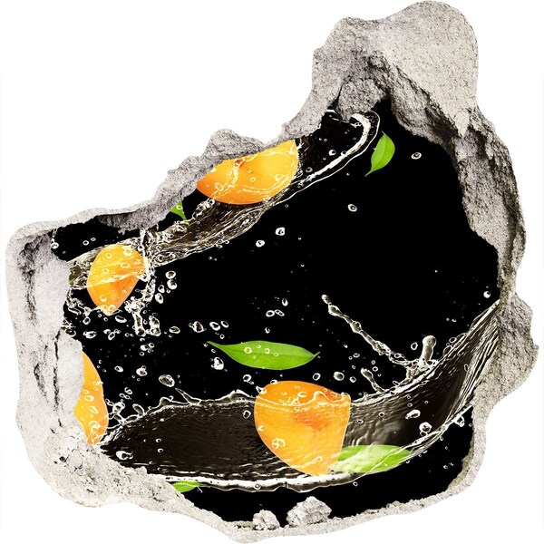 Nálepka díra na zeď Ovocný vodopád v díře ve zdi