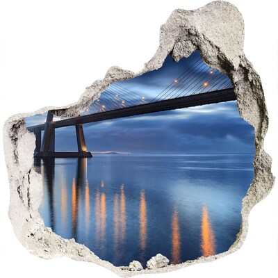 Fototapeta díra na zeď 3D Osvětlený most
