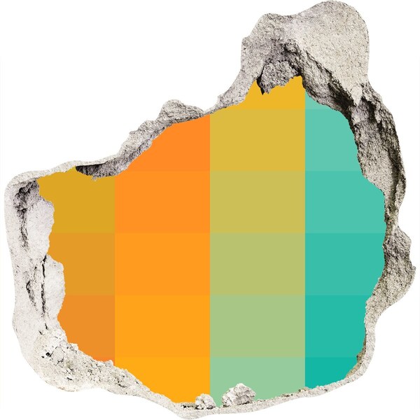 Fototapeta díra na zeď Barevná díra ve zdi