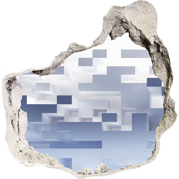 Díra 3D fototapeta nálepka Abstraktní prostor v modrých odstínech