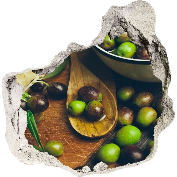 Nálepka 3D díra Olivy v kuchyni