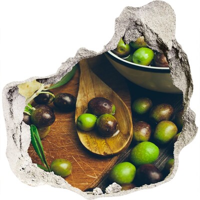 Nálepka 3D díra Olivy v kuchyni