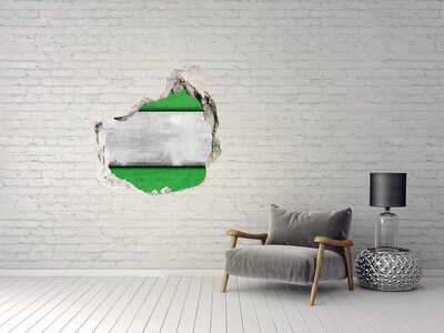 Díra 3D fototapeta nálepka Zelená stěna