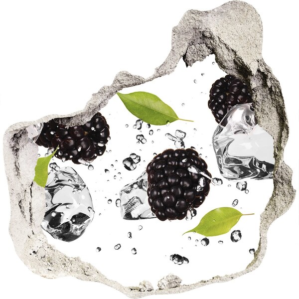 Nálepka 3D díra na zeď Výbuch ovoce v betonu