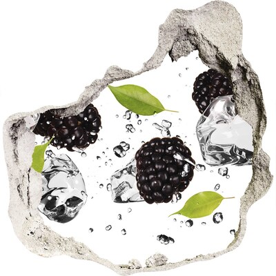 Nálepka 3D díra na zeď Výbuch ovoce v betonu