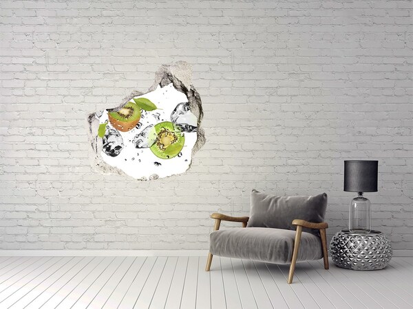 Nálepka díra na zeď beton Kiwi a voda
