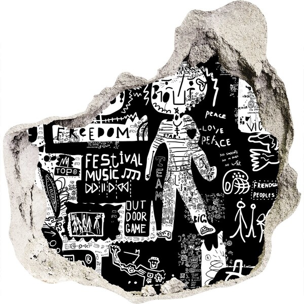 Foto fotografie díra na zeď Umělecké vyjádření svobody