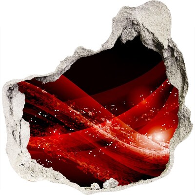 Díra 3D fototapeta nálepka Červený vír v betonu