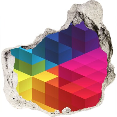 Díra 3D fototapeta nálepka Barevná iluze prostoru