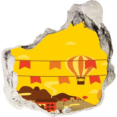 Samolepící nálepka Balónová krajina v horách