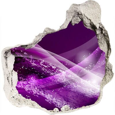 Díra 3D fototapeta nástěnná Fialový prostor ve zdi