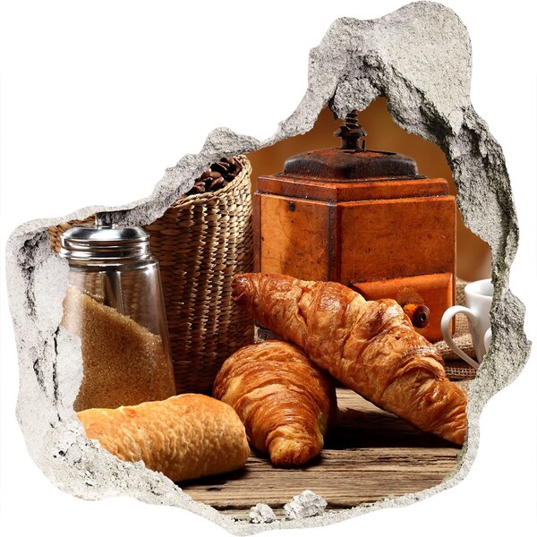 Nálepka 3D díra beton Kavárenská hostina