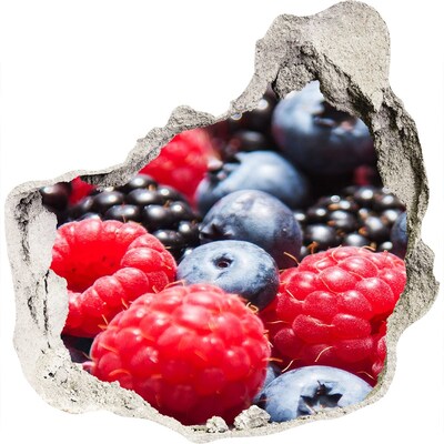 Nálepka 3D díra na zeď Výbuch ovoce