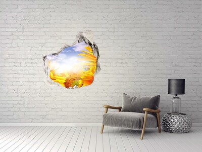 Samolepící díra nálepka Slunečnice ve slunečním světle