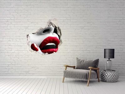 Fotoobraz díra na stěnu Korunková maska
