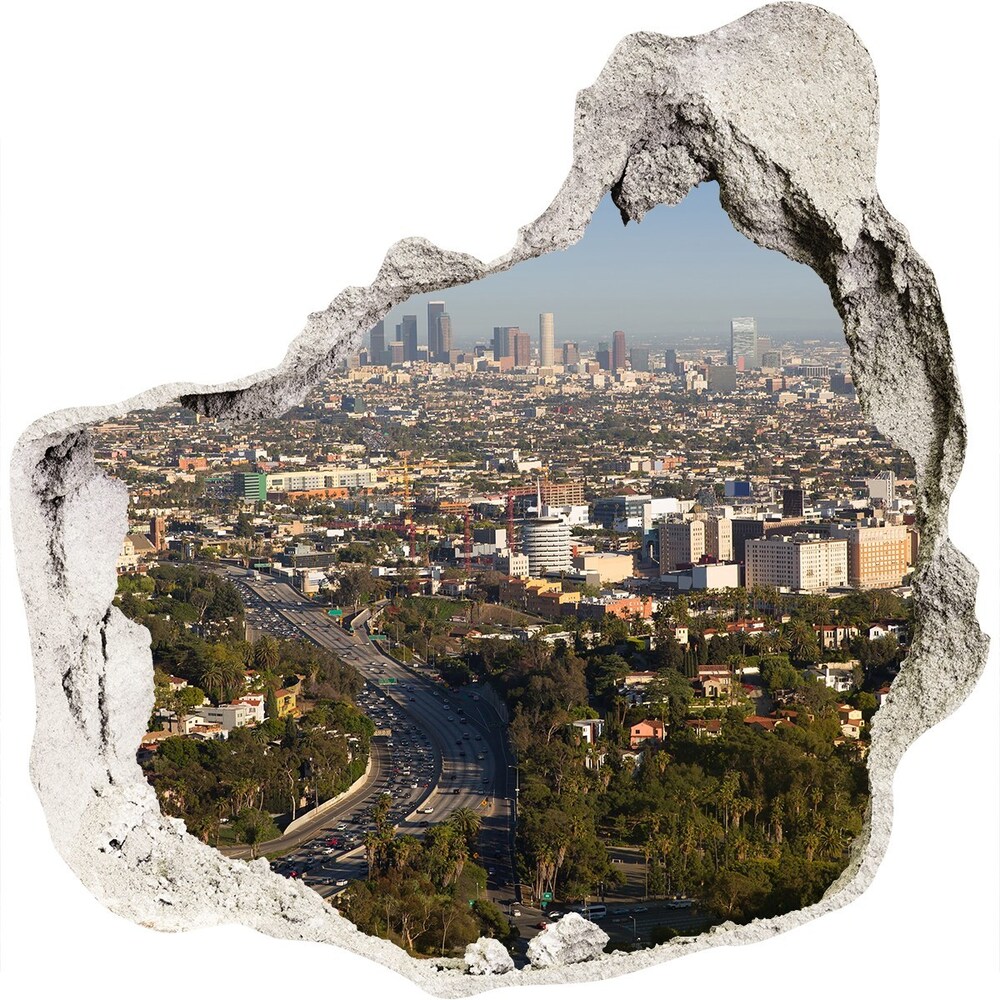 Fototapeta díra na zeď 3D Los Angeles