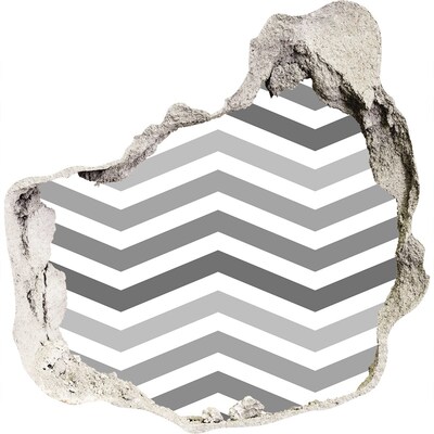 Díra 3D fototapeta nálepka Zlomená Chevronová zeď