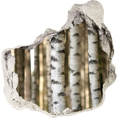 Samolepící díra na stěnu nálepka Lesní oáza v betonu