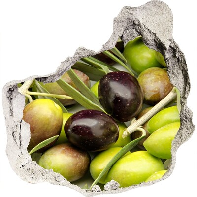 Nálepka 3D díra Olivy v betonu