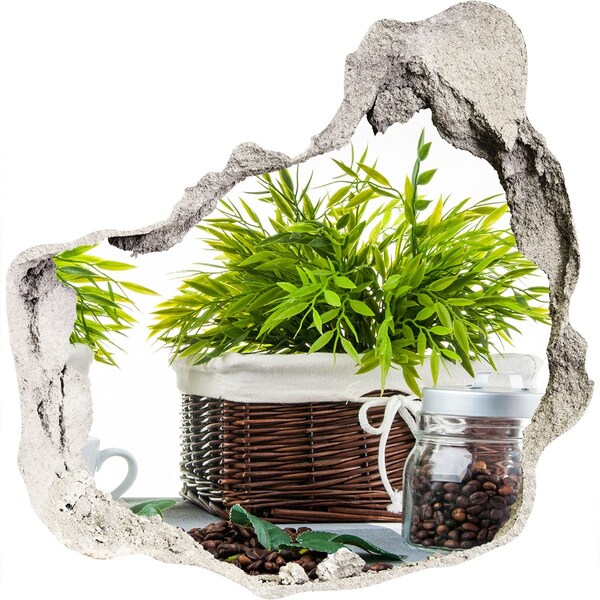 Nálepka 3D díra na zeď Zelená oáza v pohodlí vašeho domova