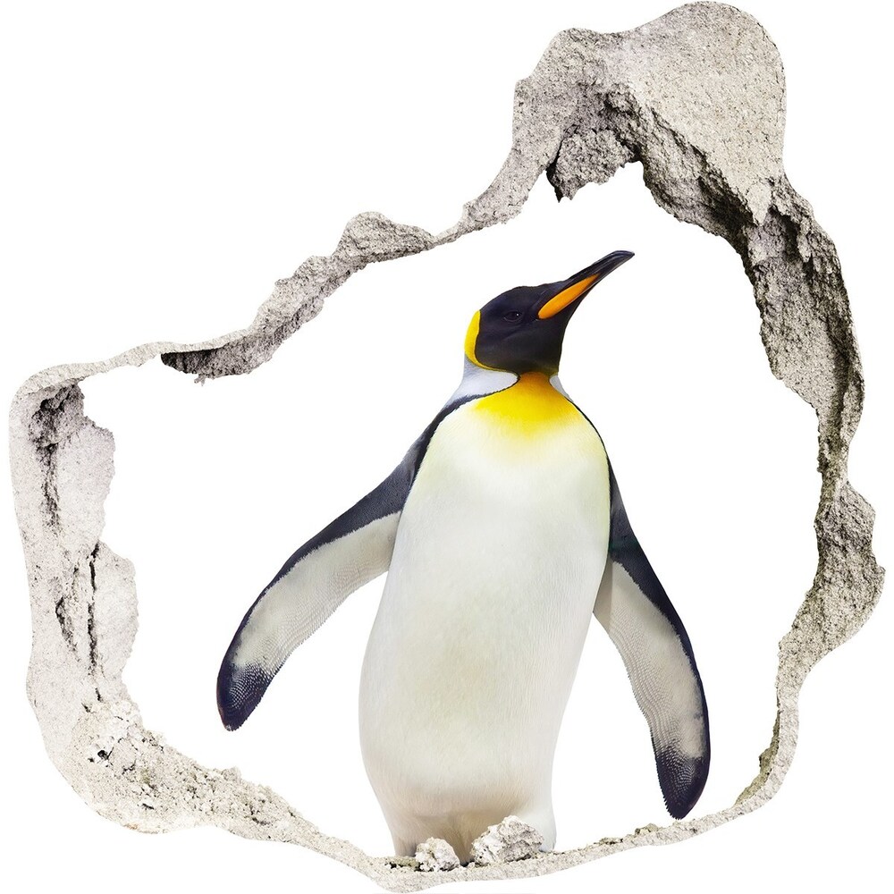 Díra 3D fototapeta na stěnu nálepka Tučňák
