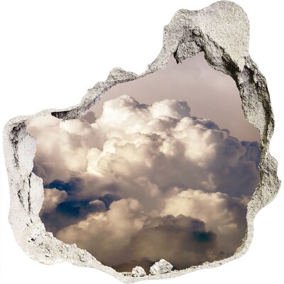 Fototapeta díra na zeď Mraky za zdí
