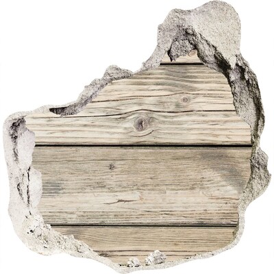 Fotoobraz díra na stěnu Dřevěná deska v díře ve zdi