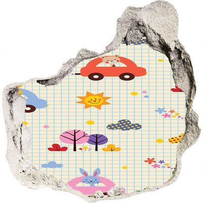 Samolepící nálepka na zeď Dětský svět plný radosti