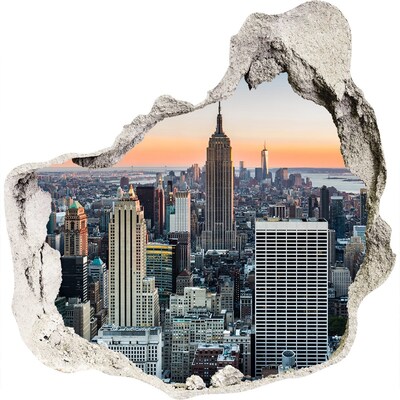 Fototapeta díra na zeď 3D New York