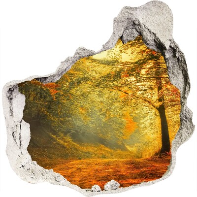 Nálepka fototapeta 3D výhled Zlatý podzim v lese