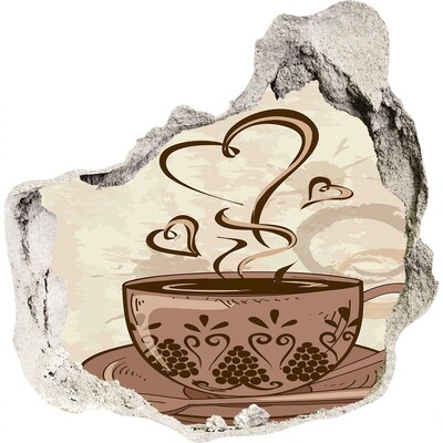 Fototapeta díra na zeď Okouzlující šálek horké kávy