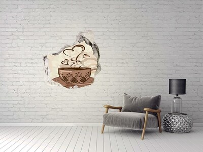 Fototapeta díra na zeď Aromatická káva