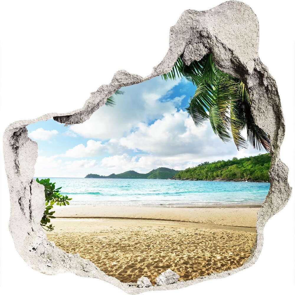 Nálepka fototapeta 3D výhled Palmy na pláži